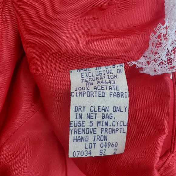 NWT Vintage Watters and Watters Red Satin Formal Maxi Dress Size 2 - Picture 12 of 13